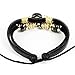 November's Chopin Unique Beads Braided Leather Adjustable Wrap Bracelet