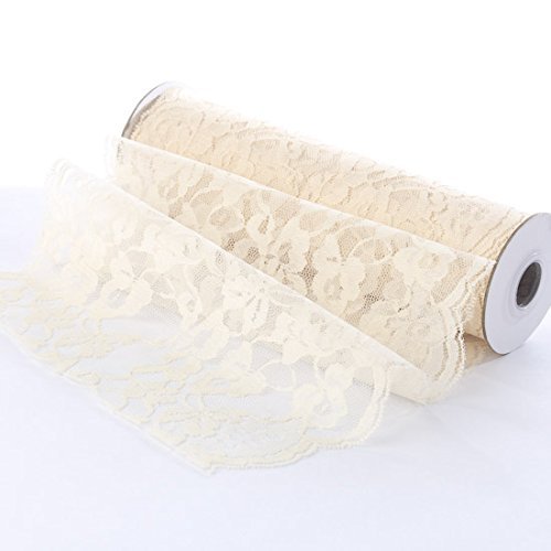 10 Yards of Vintage Inspired Ivory Floral Lace with Scalloped Edge for Embellishing, Crafting and Creating