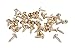 44pc 8mm Mini Brass Hinge Replacement Wood Screws - Great for Arts & Crafts