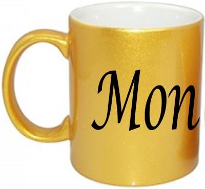 Personalized Mug Red handle and Red Inside Custom Mug with Photo or Logo (11oz, Gold)