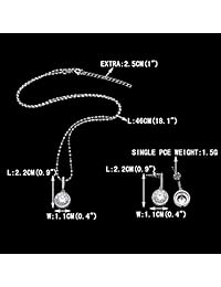 Juego de collar, pendiente y aretes EVER FAITH de plata 925 con circona cúbica de un magnífico corte redondo