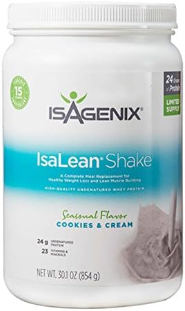 Isagenix Isalean Shake Cookies and Cream Seasonal Flavor 30.1 Oz Canister