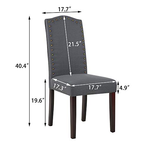 LSSPAID Dining Chairs Set of 4, High Back Fabric Upholstered Parsons