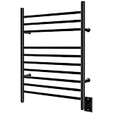 HEATGENE Hot Towel Warmer for Bath Radiant Hardwired Heated Drying Rack Matte Black