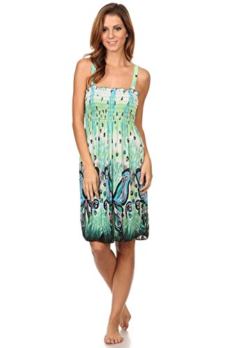 2626 SUN DRESS MULTI COLORS STRETCH KNEE HIGH TANK TOP WOMEN DRESS