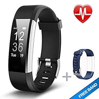 Lintelek Fitness Tracker with Heart Rate Monitor, Activity Tracker with Connected GPS, IP67 Waterproof Smart Band with Calorie Counter, Pedometer for Men, Women and Gift