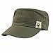 UPLOTER Flat Roof Military Hat Cadet Patrol Bush Hat Baseball Field Cap (ArmyGreen)