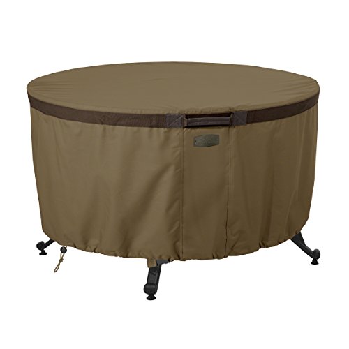 Classic Accessories Hickory Heavy Duty 42″ Round Fire Pit Table Cover – Durable and ...