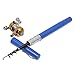 Sportsvoutdoors Telescopic Protable Pocket Fish Pen Carbon Fishing Rod Pole + Reel (Blue)
