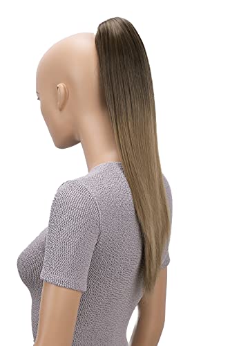 CAISHA 20" Hairpiece Ponytail Clip On Extensions With Butterfly Claw Straight Ombré Brown Brown H112 — image 1