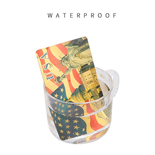 SolarMatrix Waterproof Plastic Gold Playing Cards for Great American, Poker Cards, Deck of Cards(Gold) - Thumbnail 2