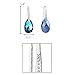 EleQueen 925 Sterling Silver CZ Teardrop Shepherd Hook Dangle Earrings Bermuda Blue Made with Austrian Crystal for Women, Valentine's Day/Mother's Day/Christmas Jewelry Gift