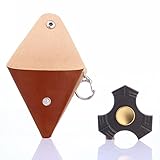 Creazy 2017 Gift For Fidget Hand Spinner Triangle Finger Toy Focus ADHD Autism Bag Box Case (Coffee)
