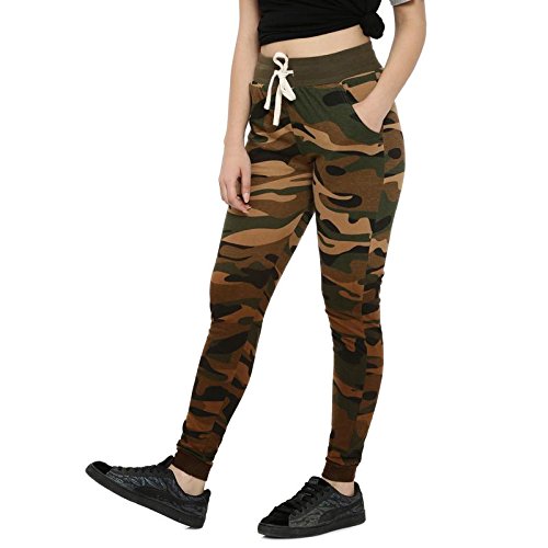 campus sutra women's military spray trackpant
