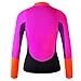 Lemorecn Womens 2mm Neoprene Long Sleeve Jacket Front Zipper Wetsuit Top (2094P10)