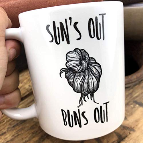 Amazon Com Hair Bun Mug Sun S Out Buns Out Funny Summer Cup