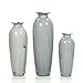 Hosley Set of 3 Ceramic Vases - Your Choice of Colors - 12 inch, 10 inch, 8 inch (Blue)