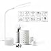 Tenergy Dimmable LED Desk Lamp Built-in Bluetooth Speaker Eye Protect Flexible Gooseneck Table Light 3 Brightness Modes USB Charging Port for Smart Devices