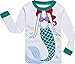 BebeBear Girls Christmas Pajamas for Kids Cartoon Sleepwear Children Mermaid PJs Pants Set Size 4, Light-blue-fish