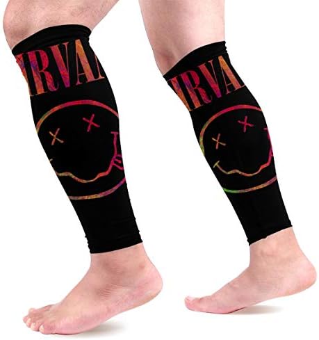 ふくらはぎ サポーター Nirvana カラーロゴ すね 着圧 立ち仕事 スポーツ バスケ むくみ解消 すねサポーター 吸汗速乾 日焼け止め コンプレッション 2枚組 B086dxv2y2 995円 人気海外一番 100 品質保証 全品送料無料 即日出荷 Sale開催中