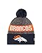 New Era NFL Denver Broncos 2016 Reverse Team Color Sport Knit Beanie, One Size, Blue/Gray