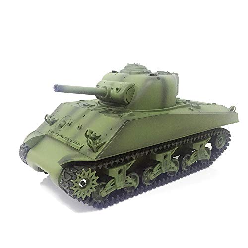 1/16 Scale Remote Control RC Tank, 2.4G Henglong 1/16 Scale 6.0 Generation Plastic Version M4A3 Sherman RTR RC Tank Model 3898 BB Shooting Function and Infrared Battle System - Thumbnail 4