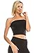 Kurve Women’s Strapless Tube Top - Medium Length Seamless Bandeau Stretchy Sexy Bra Tops, UPF 50+ (Made in USA), Black, X-Small/Medium
