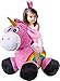 inflate-a-mals Inf-RO-Uni Soft and Cuddly Inflatable Ride on Unicorn, 20-Inch