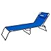 KingCamp Chaise Lounge Removable Pillow 3-Position Adjustable Chair Folding Patio Recliner for Camping Pool Beach Outdoor, Supports 300lbs, Blue, One Size