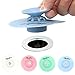 Shower Drain Stopper Plug Bathtub Cover Silicone Hot Bathtub Strainers Protectors Good Grips Hair Catchers for Floor, Laundry, Kitchen and Bathroom, 2 in 1 Stop & Filters - 4pcs
