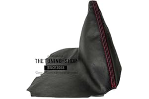 The Tuning-Shop Ltd for Toyota Gt-86 Subaru BRZ 2012-2016 E Brake Boot Black Leather with Red Stitching