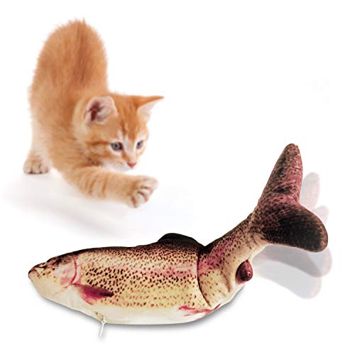 Wiggle Cat Toys with Motion Sensor Electric Flopping Moving Fish Kicker