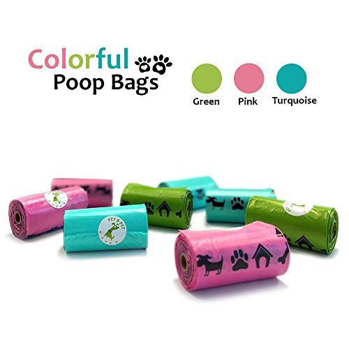 PET N PET Unscented Dog Poop Bag 720 Counts Rainbow Muliti Color Dog