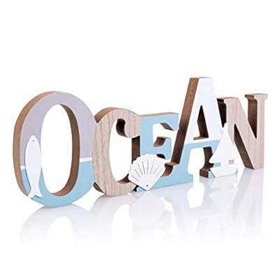 Tide and Tales Coastal Decor Wooden Ocean Sign 16" x 6" - Ocean Decor for Beach House or Seaside Theme Room - Nautical Beach Decorations for Home - Beach Bathroom Decor - Beach Gifts 41FmZJqFlpL. SS400