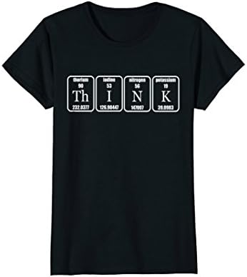 Womens Funny Science Think T Shirt Th I N K Brand New Hot Top Tee Small Black
