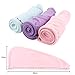 Hair Towel Wrap Turban, Microfiber Drying Bath Shower Head Wrap Towel with Buttons, Quick Magic Dryer, Dry Hair Hat Wrapped Bath Dry Cap, Super Absorbent (2 Pack)