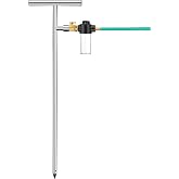Root Feeder Deep Root Watering Tool with Fertilizer Dispenser Tree Watering Spike Watering Wand Irrigation System,for Plants Trees Bushes Shrubs Made of Stainless Steel with Shut Off Valve T Handle