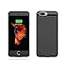 iPhone 7 Plus Battery Case, Techkey Charging Case 5000mAh Battery Pack Power Bank Charger Case Backup Battery Cover with Kickstand for iPhone7 Plus / iPhone 6S Plus / iPhone 6 Plus( Black )