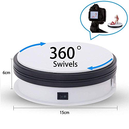 360 Degree Electric Rotating Turntable For Photography,8" Diameter,50lb