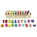 GEDIAO Wooden Math Blocks Puzzles Montessori Toys for Toddlers Sorting and Stacking Learning Toys for Kids Number Counting