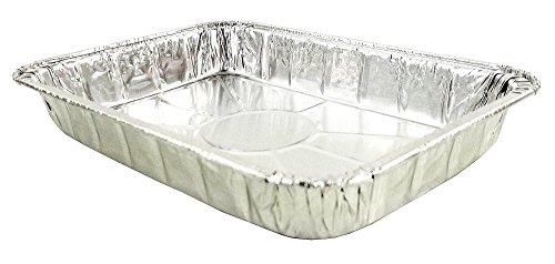 Pactogo 7.5" x 5" Small Aluminum Foil BBQ Grease Drip Catching Pan - Compatible with Weber Grills (Pack of 20)