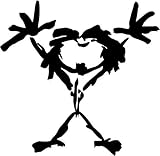 Pearl Jam Stick man Stickman sticker Decal (Choose color) Vinyl diecut BLACK