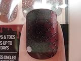 28 RED WITH SILVER SPIDER WEB DESIGN NAIL & TOE STRIPS by Kiss