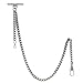 Albert Chain Silver Color Pocket Watch Chains for Men with T Bar and Lobster Clasp AC34