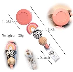 Lantintop Silicone Bead Retractable Badge Holders