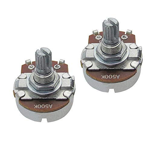 Electric Bass Guitar Pot Short Rod with Bayonet A500 Potentiometer Shaft Gray - Thumbnail 2