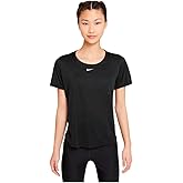 Nike Women's Dri-FIT One Short Sleeved T-Shirt (Small, Black/White)