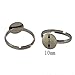 Pack of 12 Ring Bases Jewelry Making Supply Supplies Components Findings with Pad, Silver Tone