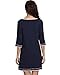 GYS Women's Nightgown Soft Bamboo Sleepwear 3/4 Sleeve Nightshirt, 95% Bamboo Viscose Washable Pajamas (Purplish Blue,M-2XL,One Piece) (L)