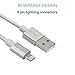 iPhone 6 Charger- Apple Certified Lightning Cable- (6ft)- Nylon Braid Charging Cord- (Silver) by Power Up